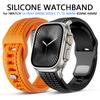 Silicone Watchband for Apple Watch Ultra3 2 Strap 49mm Series 10 11 46mm Sport Bracelet for Iwatch 9 45mm 8 7 4 5 6 SE3 44mm Man