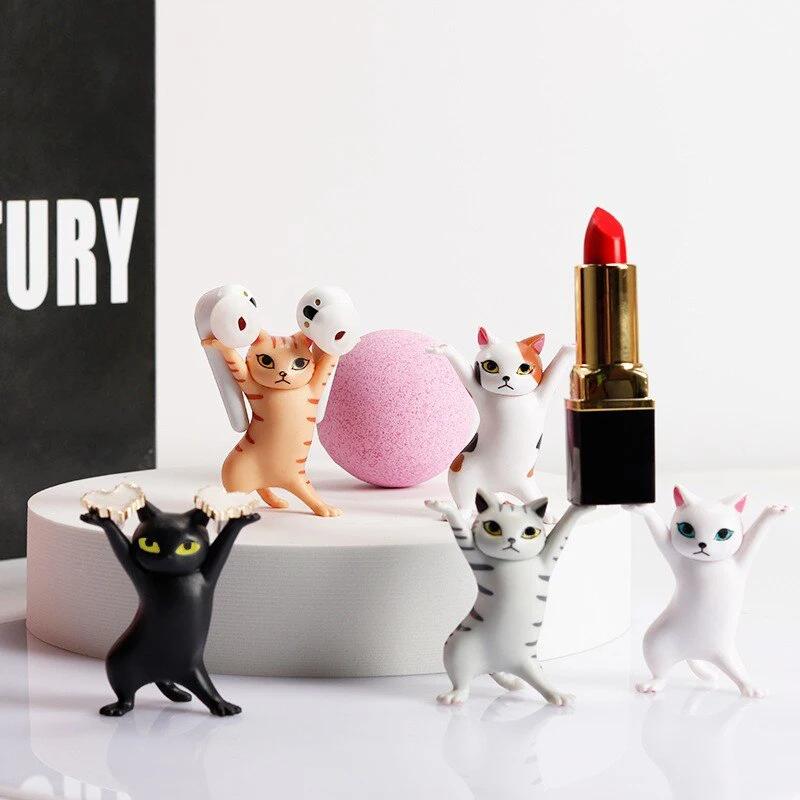 5pcs Dancing Cats Pen Holder Cat Lover Gifts,Creative the Coffin Dancers for Desk Home Decoration Ornaments Small Item Storage