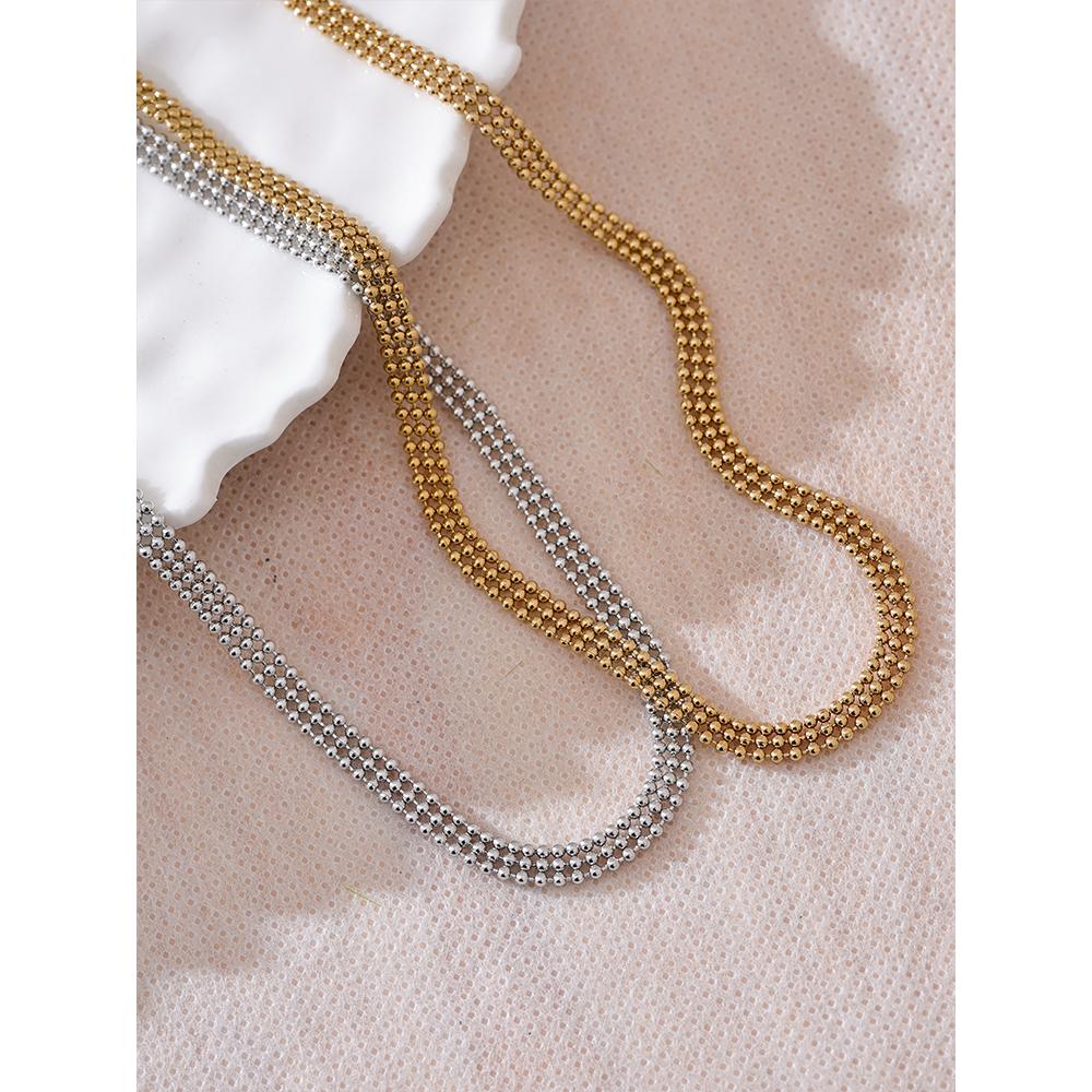 Yhpup Stainless Steel Chain Collar Necklace for Women Waterproof Jewelry Chic Accessories