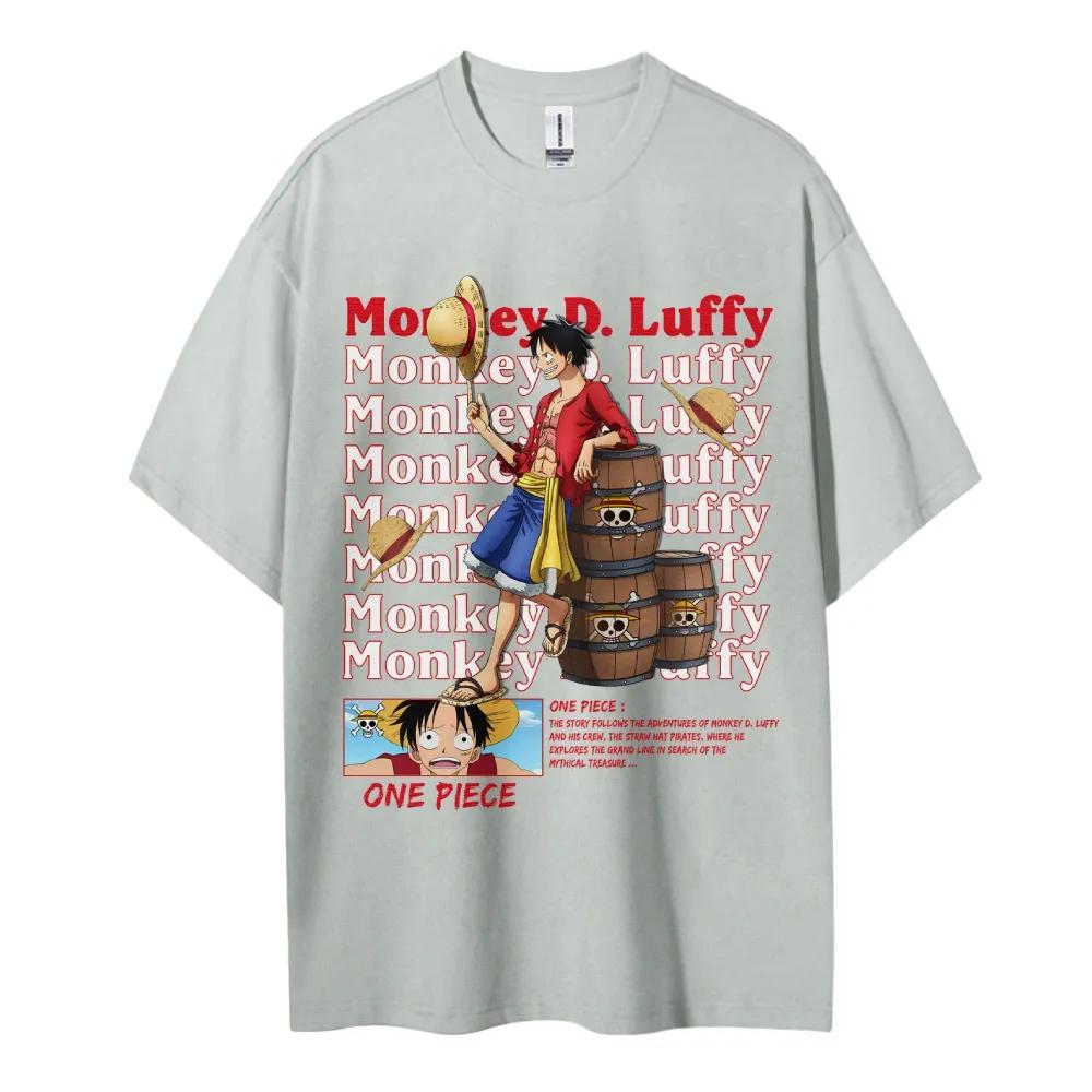 ONE PIECE Animation Derivatives Graphic Printed Cotton Crew Neck Tshirt Unisexs Summer Casual 2025 Trending Fashion Top Clothing