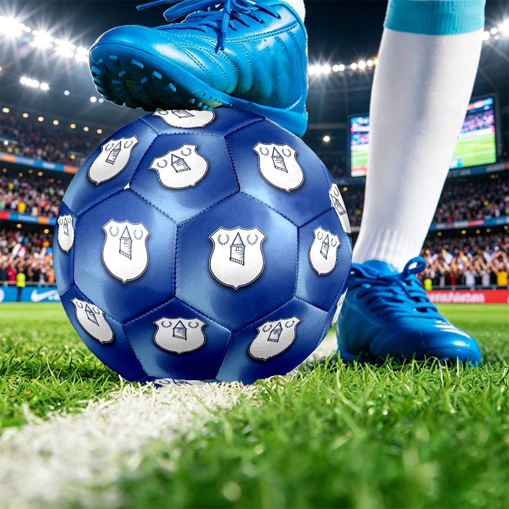 Everton FootballPrinted Size 5 Soccer Ball, Anti Slip Adult Match Football Souvenir for Football Fans
