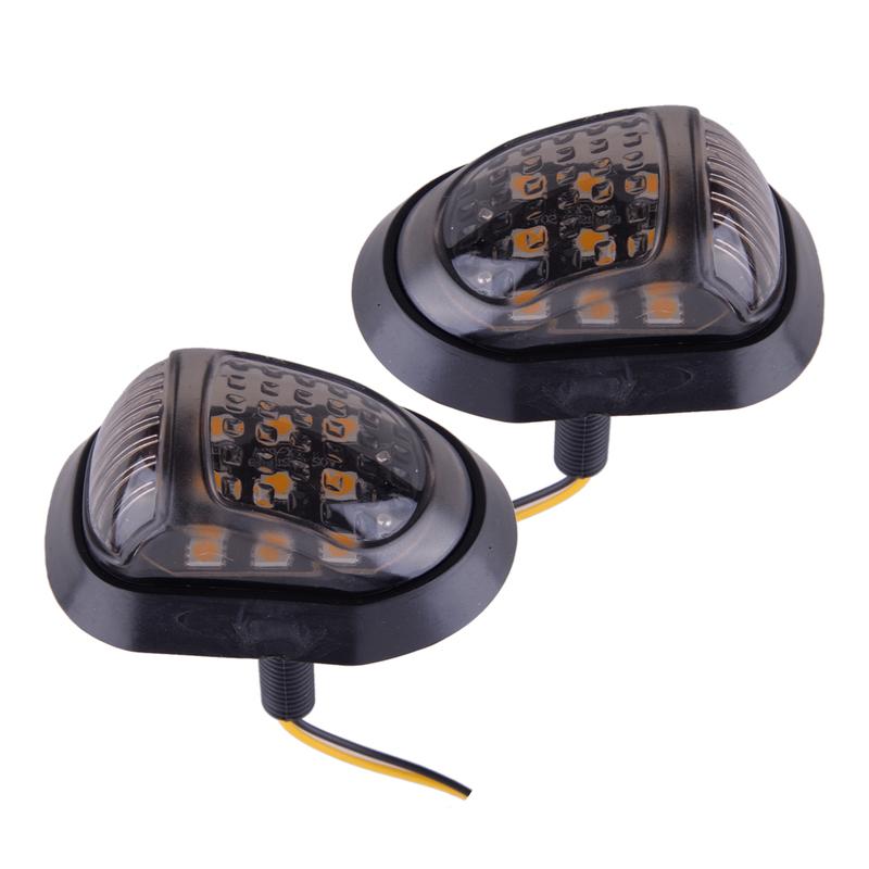 Universal 2Pcs 12V Front Left Right LED Mini Turn Signal Indicator Light for Motorcycle Motorbike Scooter Quad ATV
