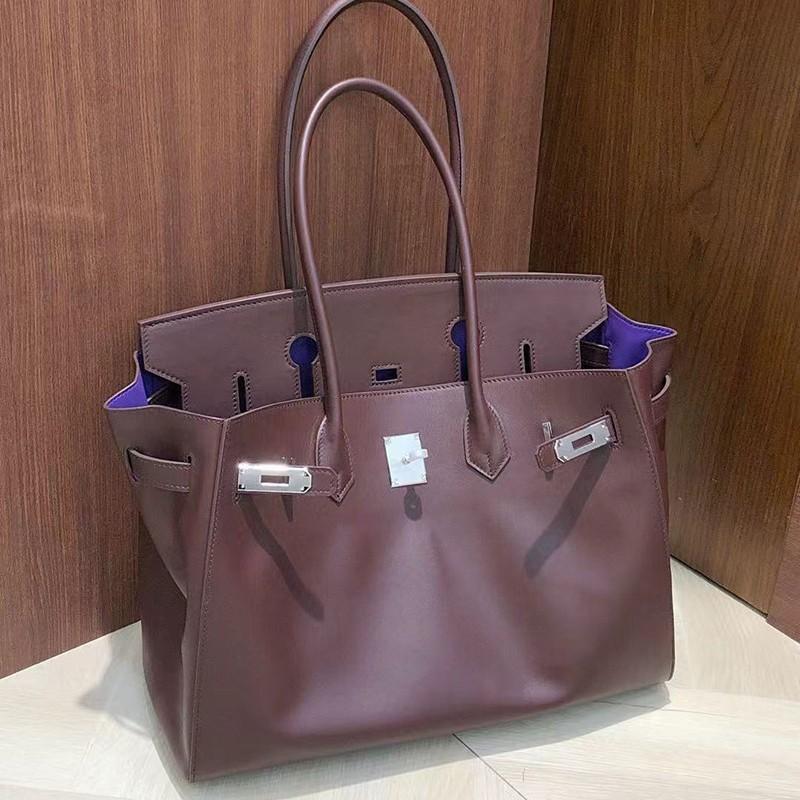 

Новая длинная сумка-тоут через границу 35, импортная, из натуральной кожи первого слоя, с цветовым сочетанием, мягкая кожа, большая вместимость, сумка под мышку 35*28*16cm