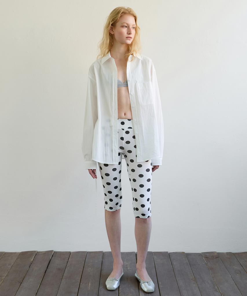 Aobteu Capri Ribbed Leggings - Dot