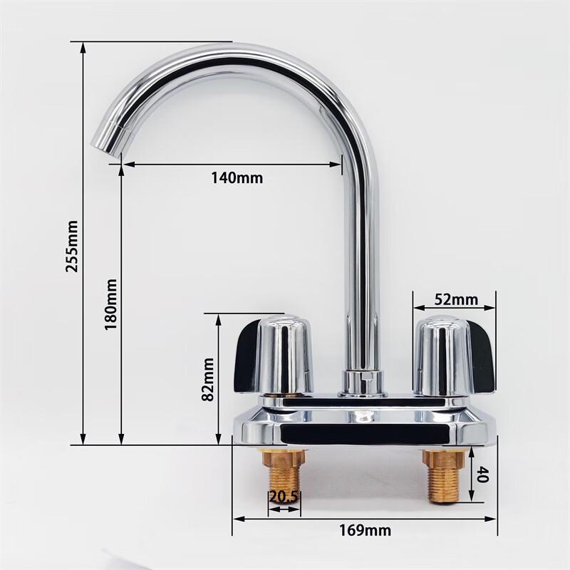 Stainless Steel Single Handle Bathroom Sink Faucet