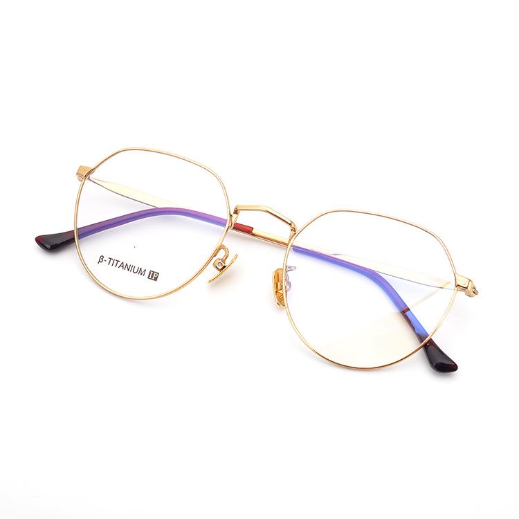 Women s Ultralight Pure Titanium Myopia Glasses - Fashionable Korean Irregular Polygon Frame