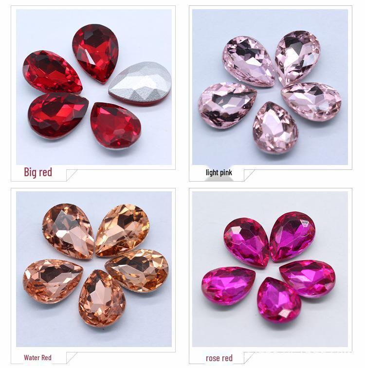 Acrylic Teardrop Rhinestone for DIY Hotfix Accessories