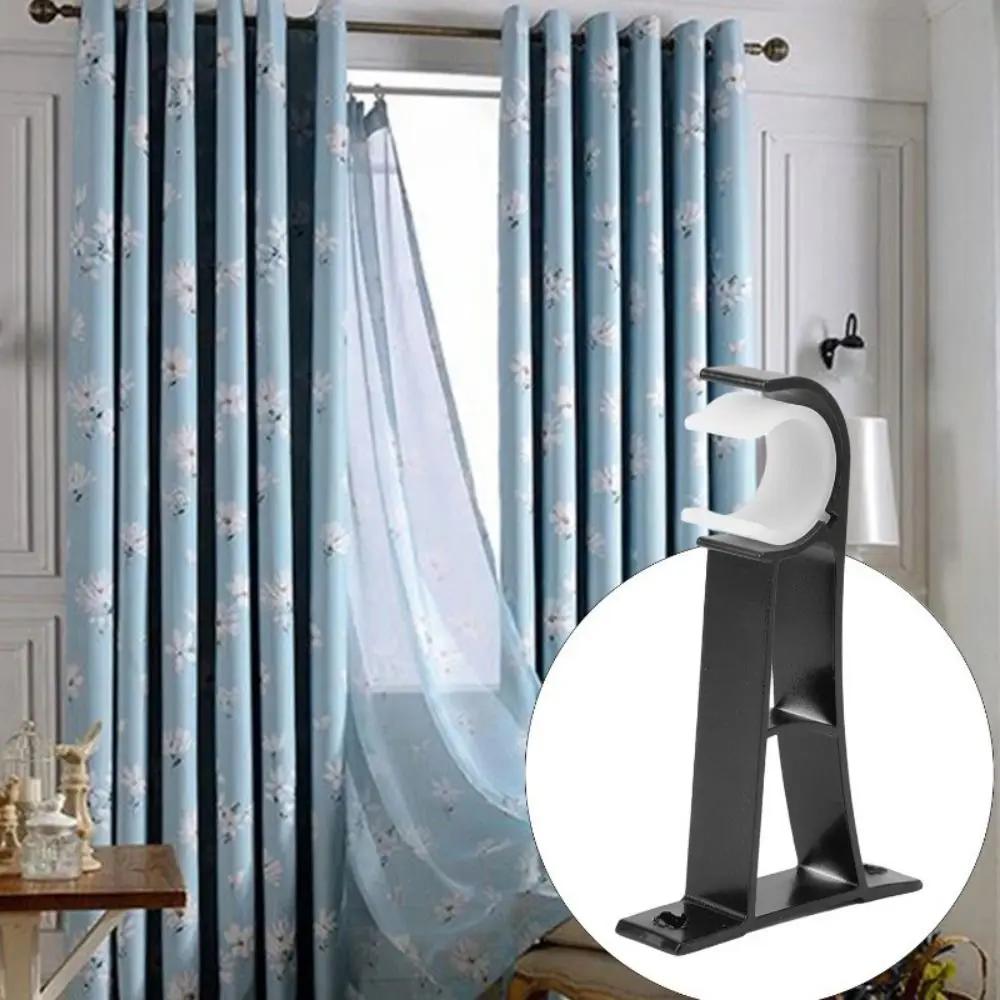Nuevo Soporte para Barra de Cortina de Aleación de Aluminio de Alta Resistencia con Tornillos Clip de Fijación de Cortina Herramientas de Ferretería Metálica Únicas para Ventanas