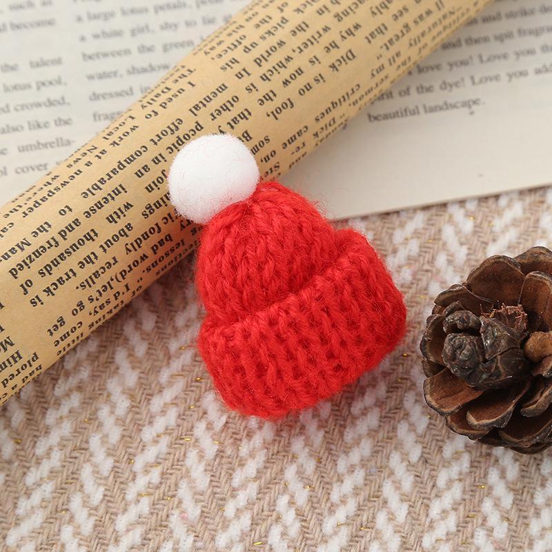 Weihnachts-Streifenschal & Bommel-Puppe Hut Feiertags-Accessoire-Set