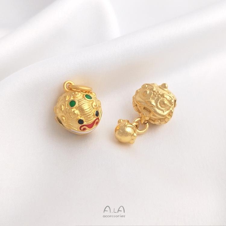 Vietnam Sand Gold Lion Pendant Necklace - Durable Color, Handmade DIY High-End Design