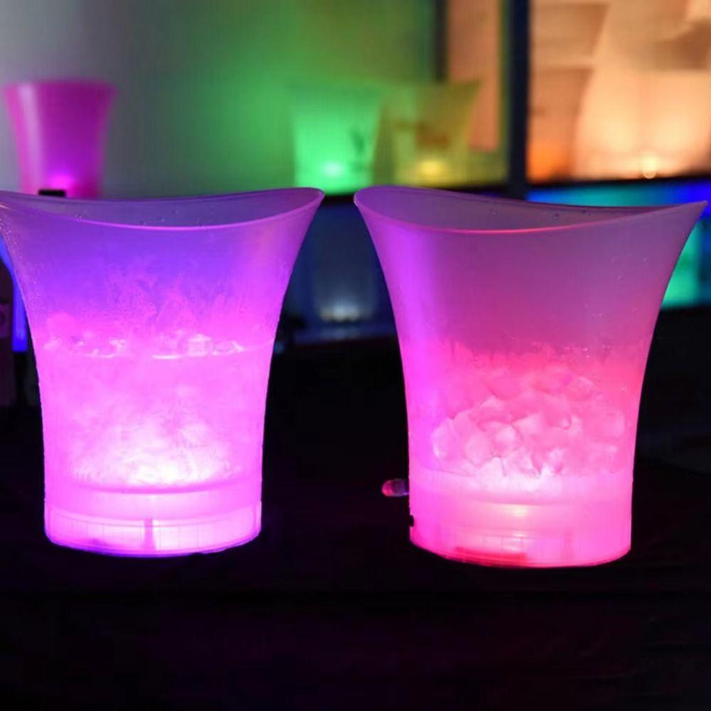 5L 7L RGB Beer Bucket with Bluetooth Speaker Light Up Ice Cube Wireless LED Ice Bucket  Night Party