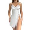 Europäisches & Amerikanisches Sexy Spitzen-Nachthemd: Damen Camisole Kleid mit Seitenschlitz