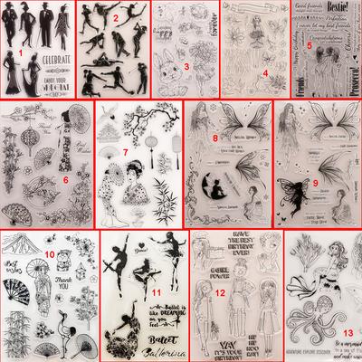 Fairy Lady Girl Transparent Silicone Clear Stamps for Seal DIY Scrapbooking Photo Album Decor Art Man People