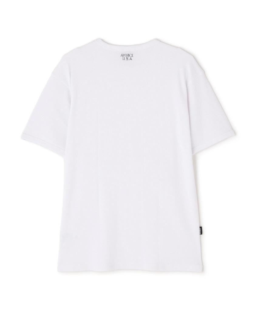 AVIREX DAILY MINI WAFFLE CREW NECK T-SHIRT 6143150 XL White