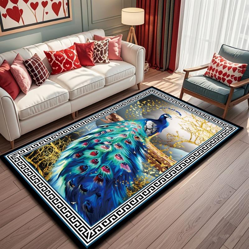 New Chinese Elegant Living Room Rug Luxurious Non-Slip Sofa Mat Bedroom Full Coverage Carpet Traditional Home Decor Floor Mat