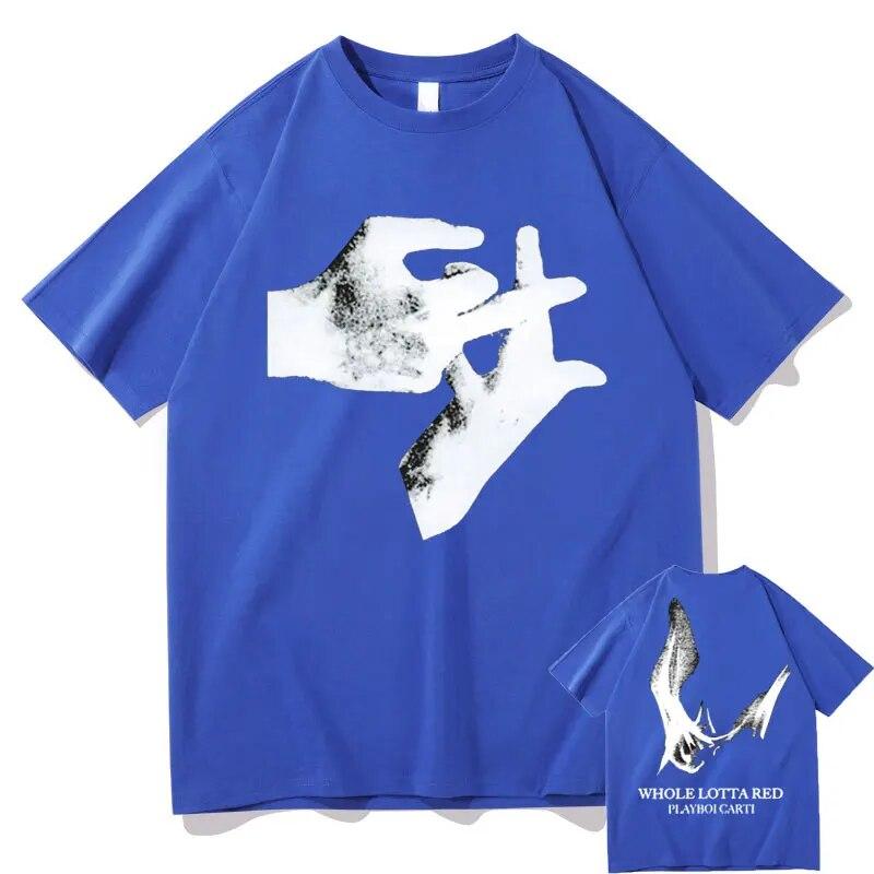 Playboi Carti Whole Lotta Red Tシャツ Playboi Carti Whole Lotta Red Music Devil dwustronna