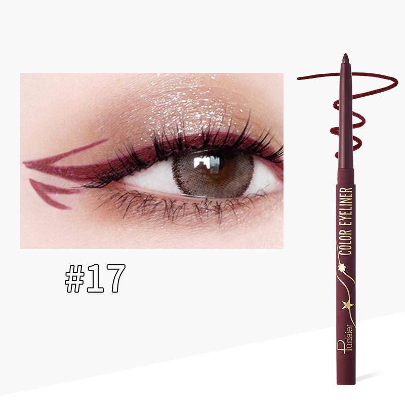 Pudaier Eyeliner Anti Sweat Ανθεκτικό και εύκολο στο περίγραμμα Eyeliner Pen 18 Color Eyeliner
