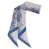 JILL STUART Silk Print Pointed Scarf 60109004B Blue Floral Pattern 100 Long Vintage Inspired Womens Neck Accessory 20cm x 150cm