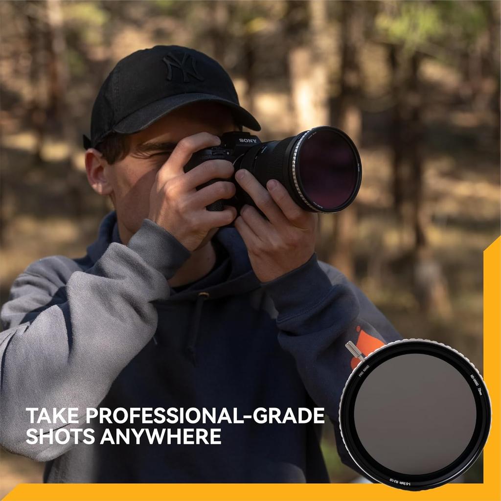 NiSi Swift True Color ND-Vario 67/72/77mm 1-5 Stops (ND2-ND32) Variable ND Filter Waterproof Nano Coating Optical Glass W Case
