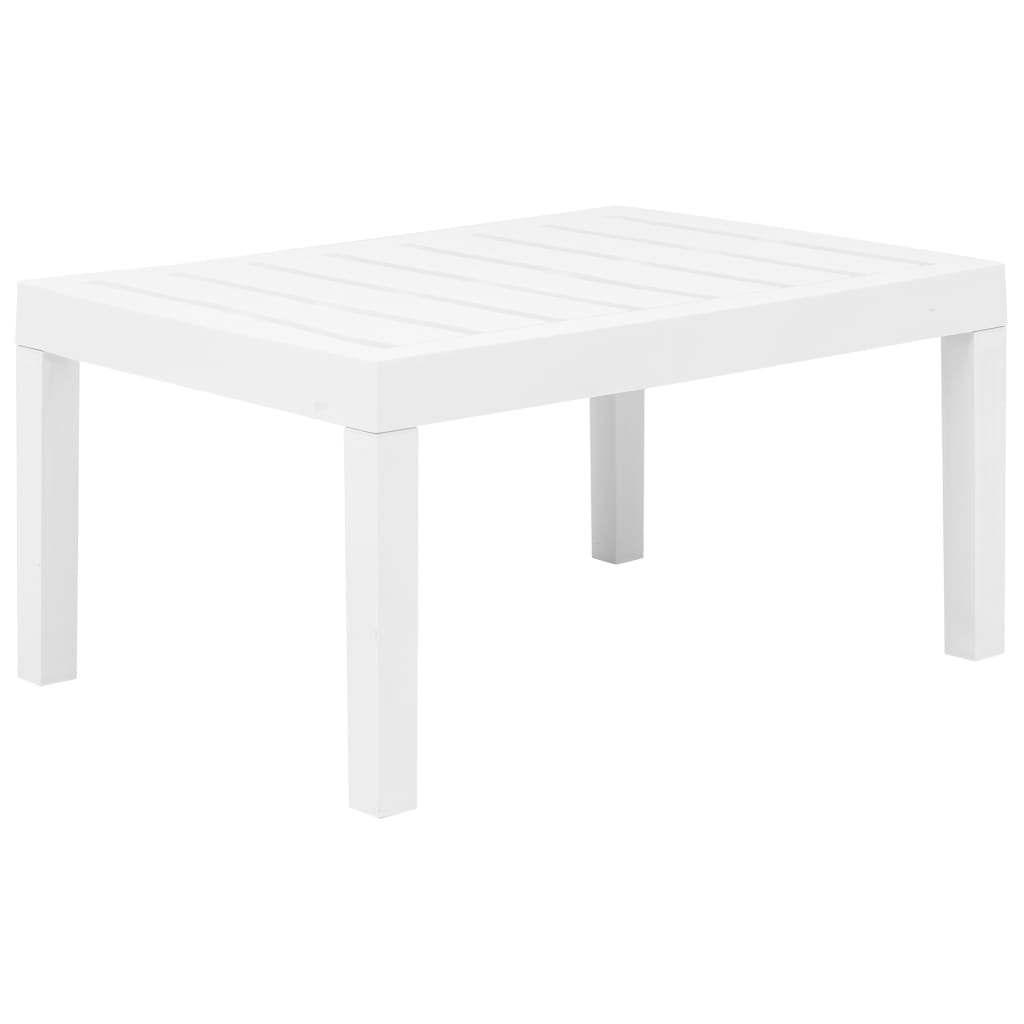 3 Piece Garden Dining Set White Plastic