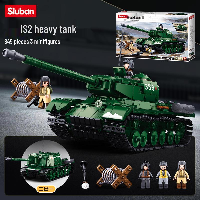 WWII Snowfield Series Military Tank Building Blocks - Educational Toy Model for Boys. Standard