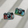 Creative Geometric Camera Style Enamel Brooch For Customizable Fashion Statement
