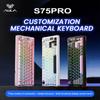 AULA S75 Pro Gaming Mechanical Keyboard 75% Swappable RGB Backlit 4000mAh PBT Keycaps Wireless Keyboard with LED Screen Knob