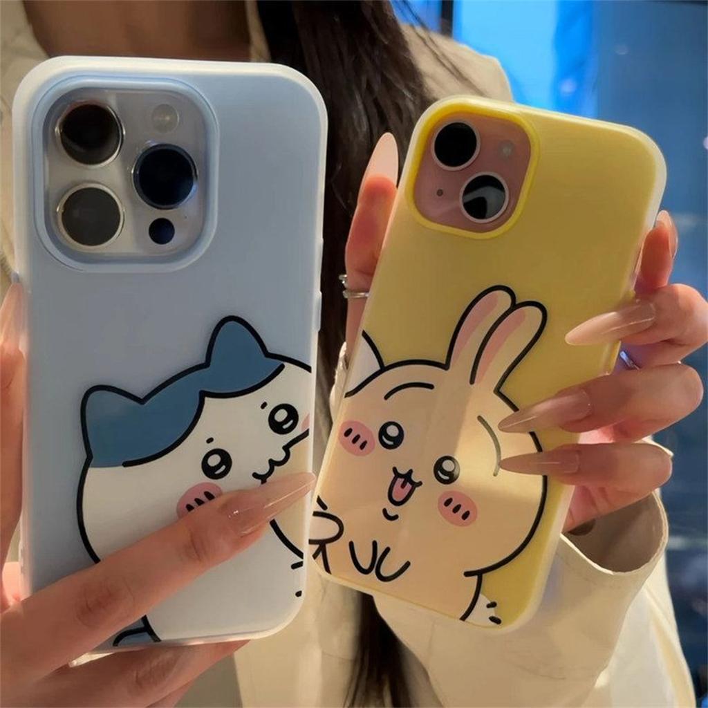 Jelly Zwei-in-Eins Handyhülle Jelly Dreidimensional Lustig Zwei-in-Eins Handyhülle Mattiert Lanyard Mädchen Nische High-End