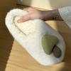 Cotton slippers women's thick bottom autumn and winter new cute mushroom couple indoor non-slip warm household fluffy slippers outer wear