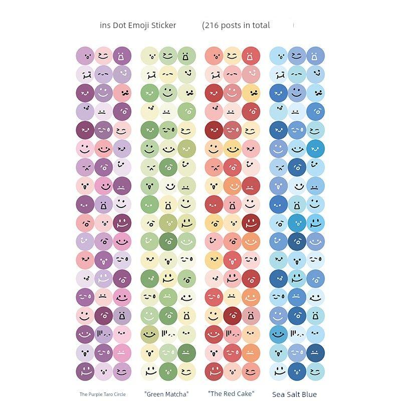 

Grade Three Class Two Hand Ledger Sticker Ins Style Goka Stick Label Girl Student Journal Mobile Phone Cartoon Cane Stickers ins Dot Expression Post (216 in total)