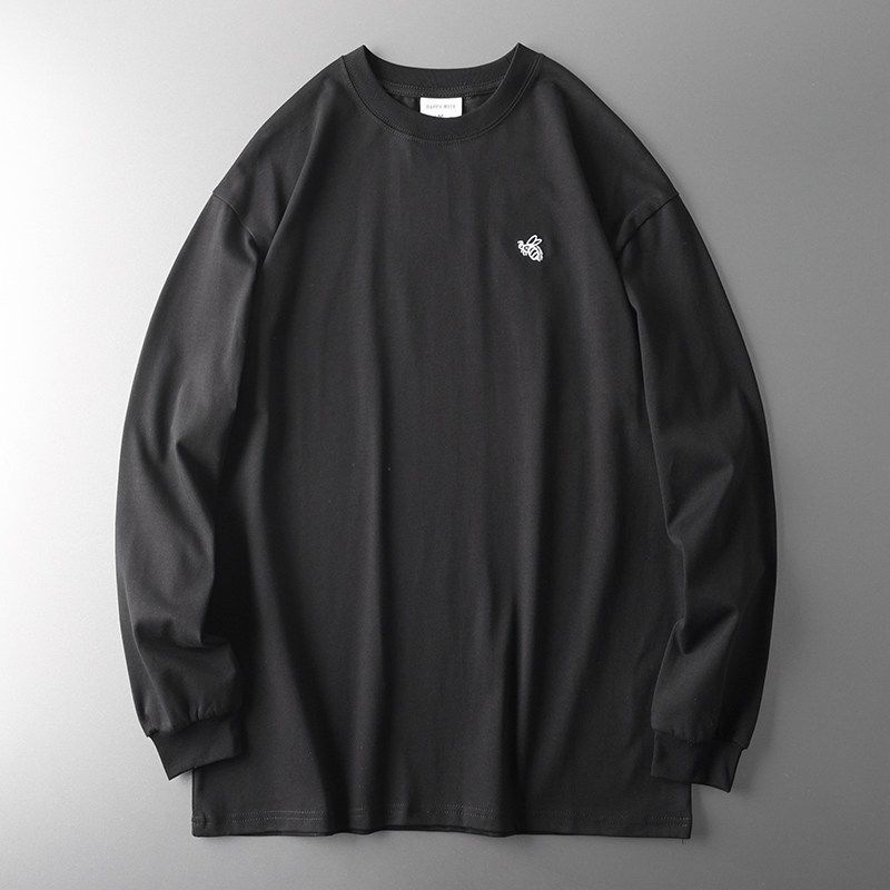 Leisure Foreign Trade Export Order Pure Cotton Long Sleeve T-shirt