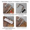 Steel Door Fastener Door Lock set with Mounting Hardware 180° Rotation Capacity easy installs for patios & Interior door