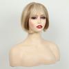 Synthetic Mixed Blonde Wigs for Women Short Haircuts Bobs Wig with Bangs Natural Hairstyles Mom Wig Gift Cosplay Daily Costume