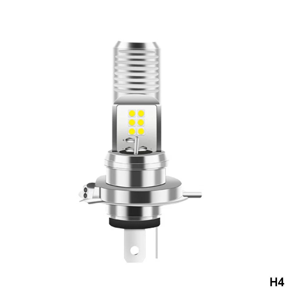 H4 P15D LED Headlight Bulb Super Bright 12V Car Running Lamp 6500K 6W High Low Beam IP68 Waterproof White Aluminum Plug and Play