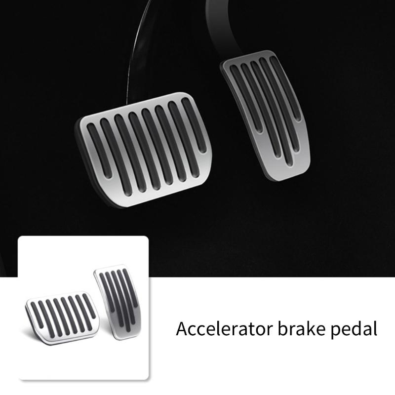 Universal Anti-slip Aluminum Brake Accelerator Clutch Non-Slip Foot Pedal Pad Cover Car Accessory Footrest for  Y