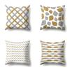 Polyester Pillow Case Decoration Home Gilt Printing Pillow Case Waist Cushion Cover Car Cushion Head Cushion Cover