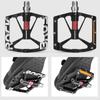 Rockbros Bicycle Pedals Alloy Bearings Cycling Pedals Platform Bike Flat Pedal Pedals Reflective Anti-Slip Mtb Bike Accessories