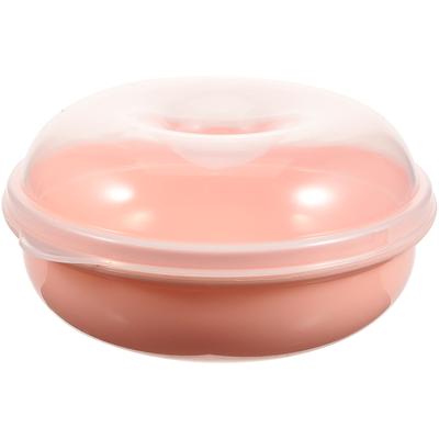 Doughnut Storage Box Portable Microwavable Bread Container Small Size Bread Organizer for Kitchen Countertop