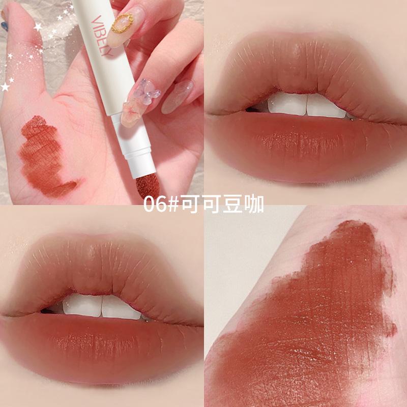 VIBELY New Cute Colorful Velvet Air Lip Glaze - Rich, Long-Lasting, Fade-Resistant, Soft Matte Lip Cream Makeup