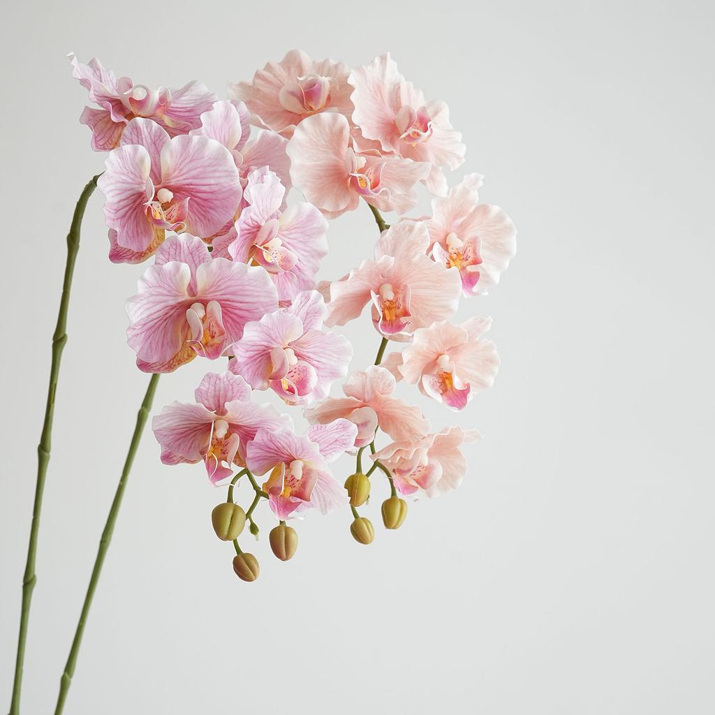 Künstliche Phalaenopsis Orchideenblüten Hochzeit Dekorative Phalaenopsis Realistische Orchidee Lange Stiele 9 Köpfe Heim Indoor Deko