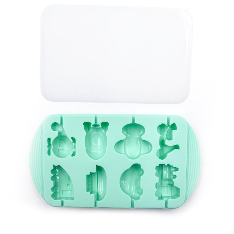 Silikonová forma na lízátka ve tvaru ovoce s víkem a forma na sýrové tyčinky