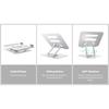 UPERFECT UStand Portable Monitor Stand Adjustable Multi-Angle Foldable Metal Tablet Holder Support for 12"-19 Inch Laptop Xiaomi