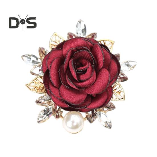 

Женская брошь 3D Rose Leaf Искусственный жемчуг Стразы Лацкан Воротник Булавка Сумка Шарф Шляпа Украшение Брошь Выпускной Вечеринка Ювелирные изделия красный
