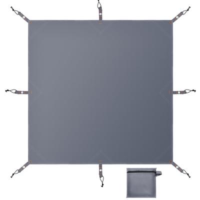 DANOFY Wasserdichte Bodenzeltplane Dick 210D 3000mm Wasser mit Aufbewahrung Ideal für Outdoor und Graue Plane, 240x240cm, - Stoff, Widerstand,