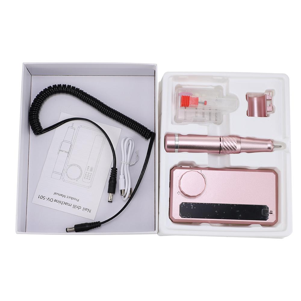 Новая профессиональная электрическая машинка для маникюра 45000 об/мин, низкий уровень шума, аккумуляторная, пилка для ногтей, аксессуары для ногтей, шлифовальная машинка для гелевого лака