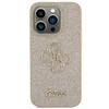 Guess Guhcp15Lhg4Sgd Iphone 15 Pro 6.1 Złoty/Gold Hardcase Glitter Script Big 4G