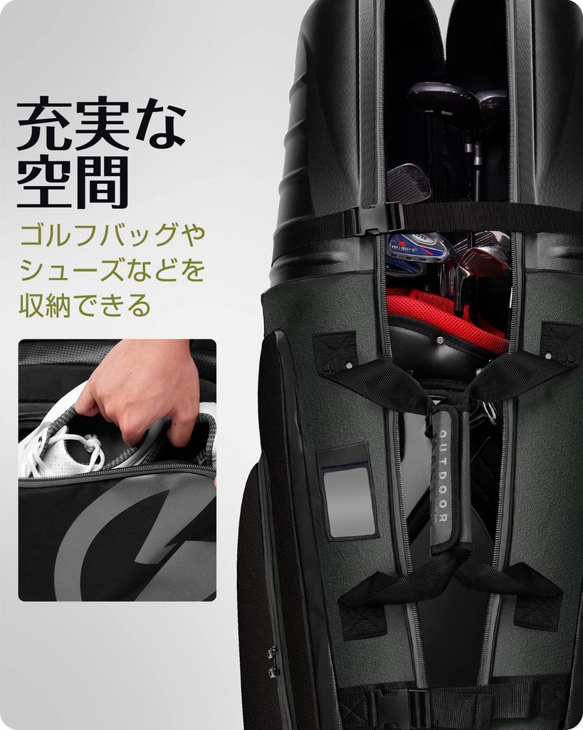 Golf Bag Cover Shell Compatible with Up To Inch 48 Inch OUTDOORMASTER Sturdy Lightweight Golf Travel Cover Caddy Bag Golf Bag Cover Lightweight Wheel