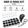 225Pcs NBR Nitrile Rubber O-Ring Set CS1.9mm OD6-30mm Anti Corrosion/Wear-Resistant/Oil Pipe Sealing Gasket Engine Gaskets 6
