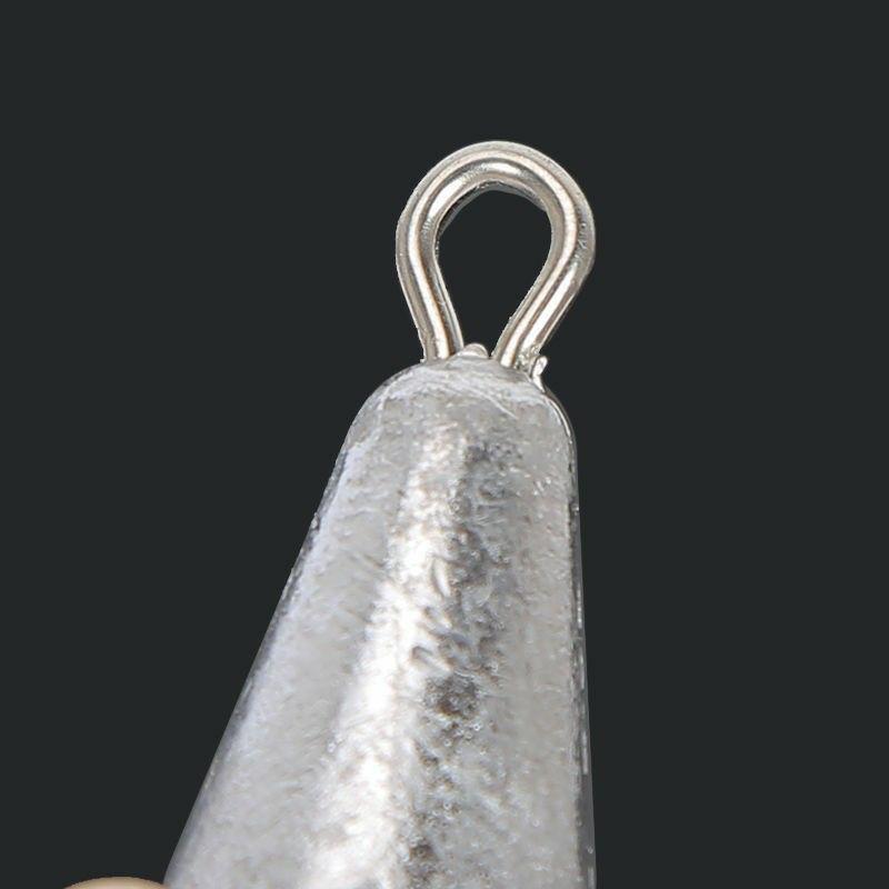 Willow Leaf Long-Distance Casting Sinker with Ring & Teardrop Hook for Sea Rod Fishing Gear