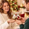 Christmas Decoration Resin Rocking Horse Figurine for Home Decor, Holiday Tabletop Ornament